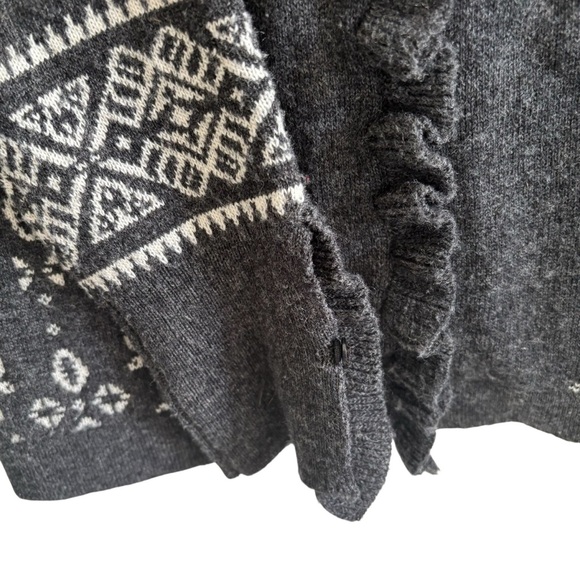 Sundance Anya Nordic Fair Isle Wool Blend Sweater Cardigan Full Zip Size Small - Picture 8 of 16